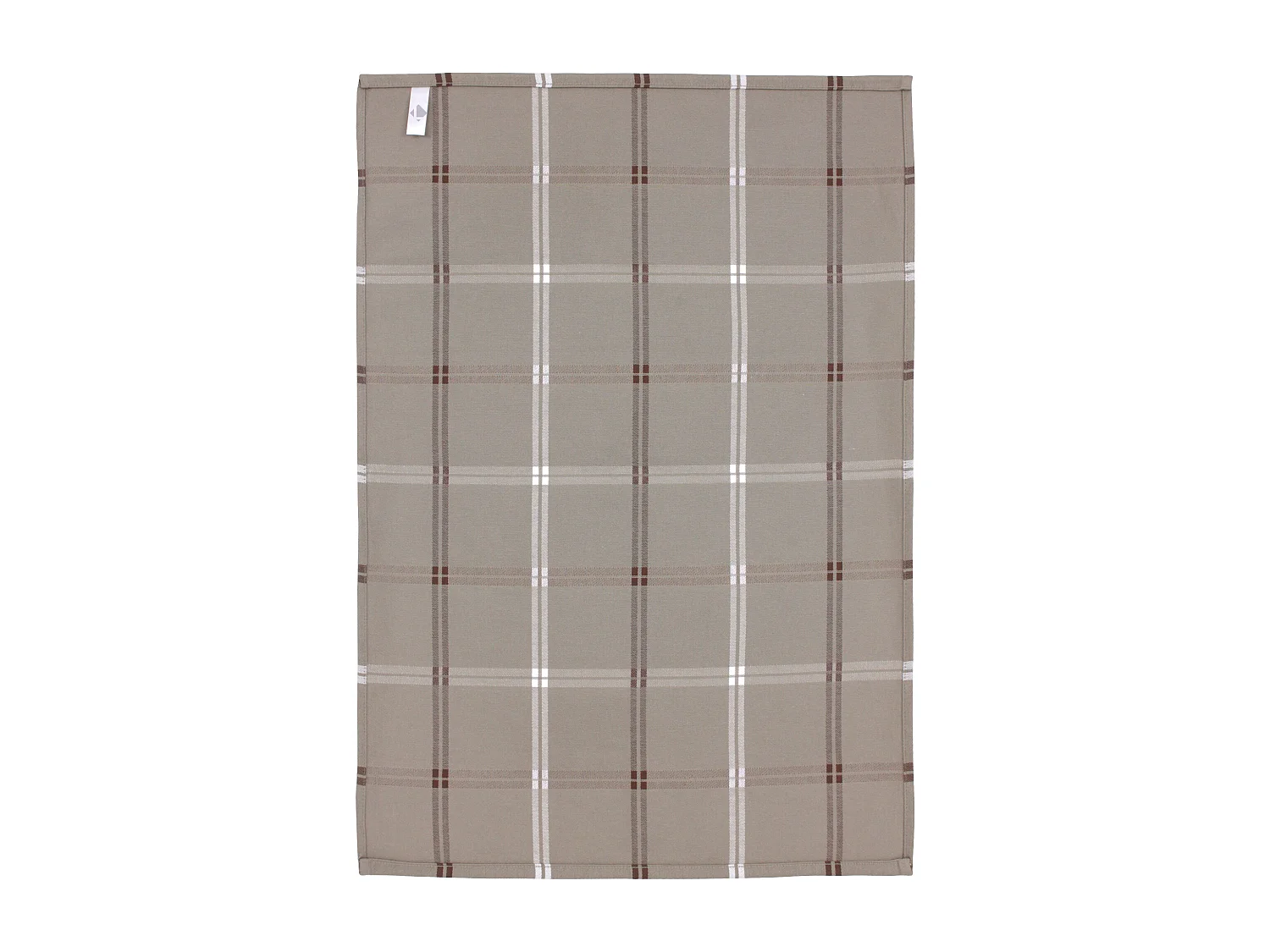 Lot de 2 torchons de cuisine toile 50x70 cm SQUARES marron