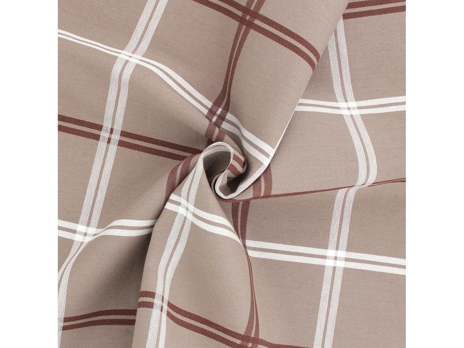 Lot de 2 torchons de cuisine toile 50x70 cm SQUARES marron