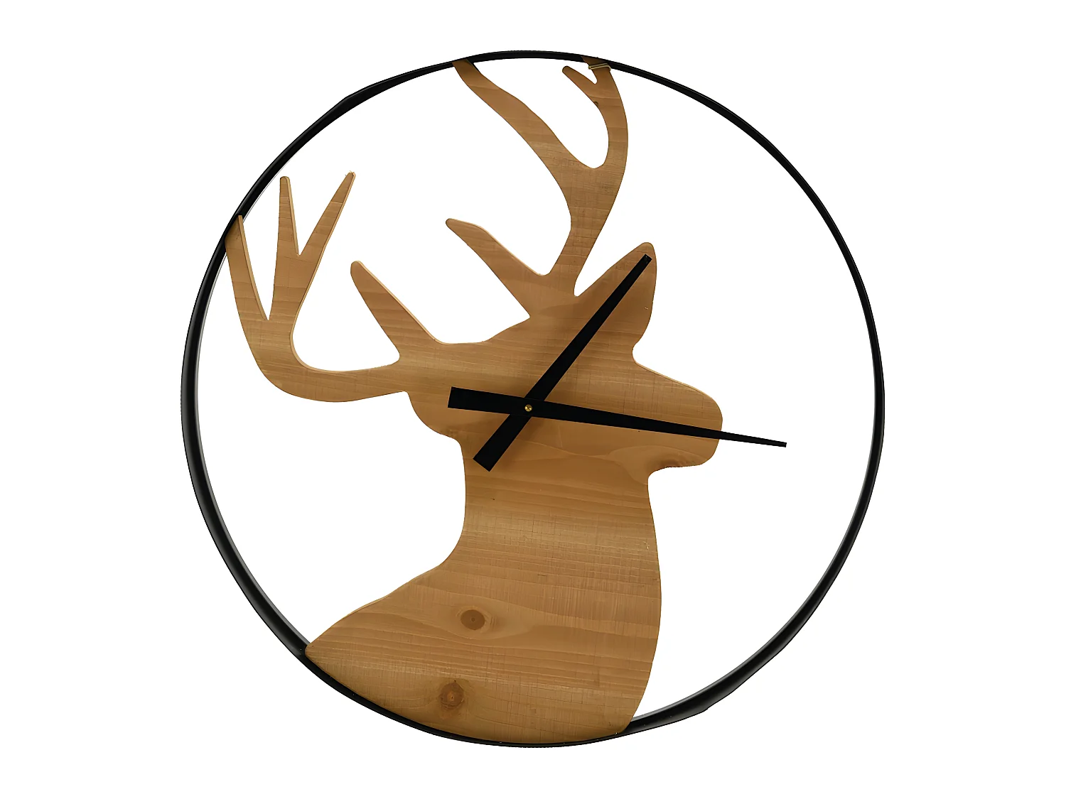 Horloge tête de cerf Ø60 cm