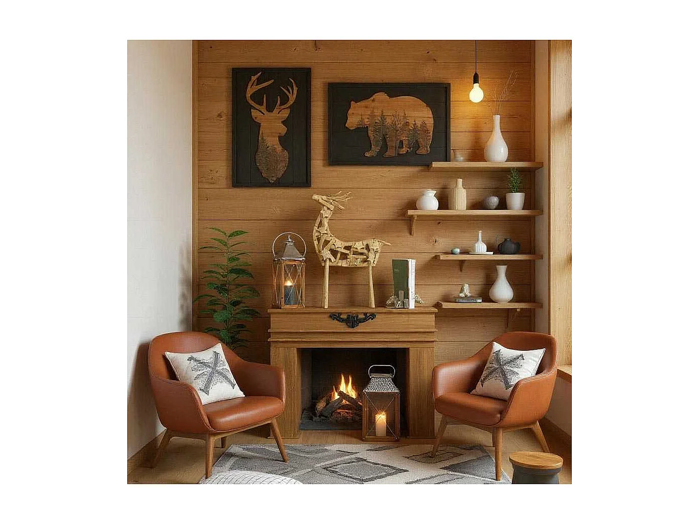 Cadre cerf 48 x 72 cm