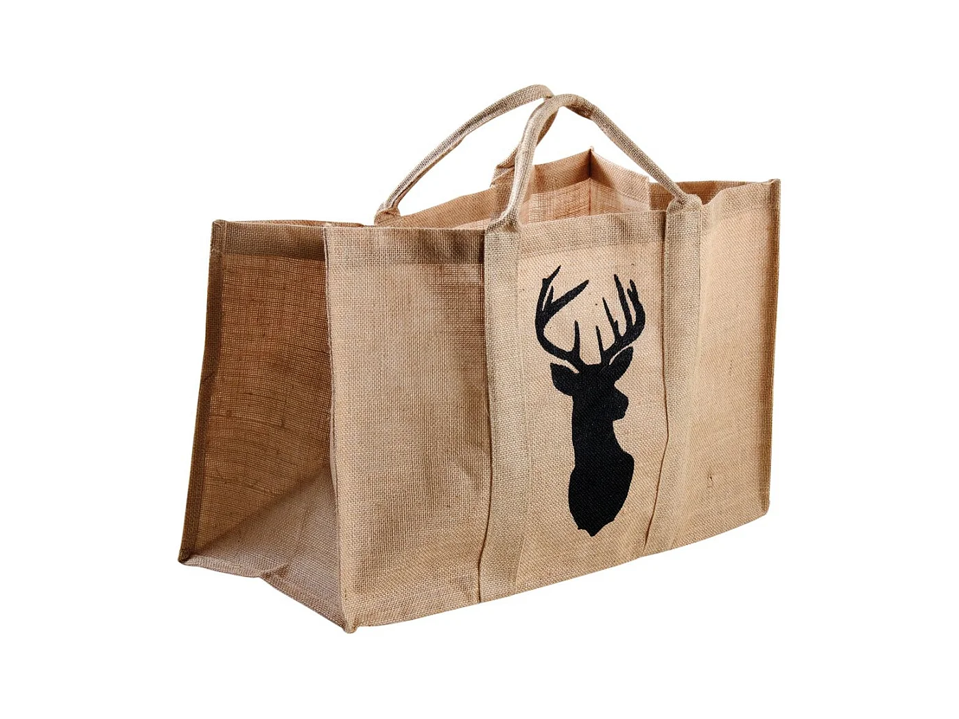 Sac à bûches cerf naturel