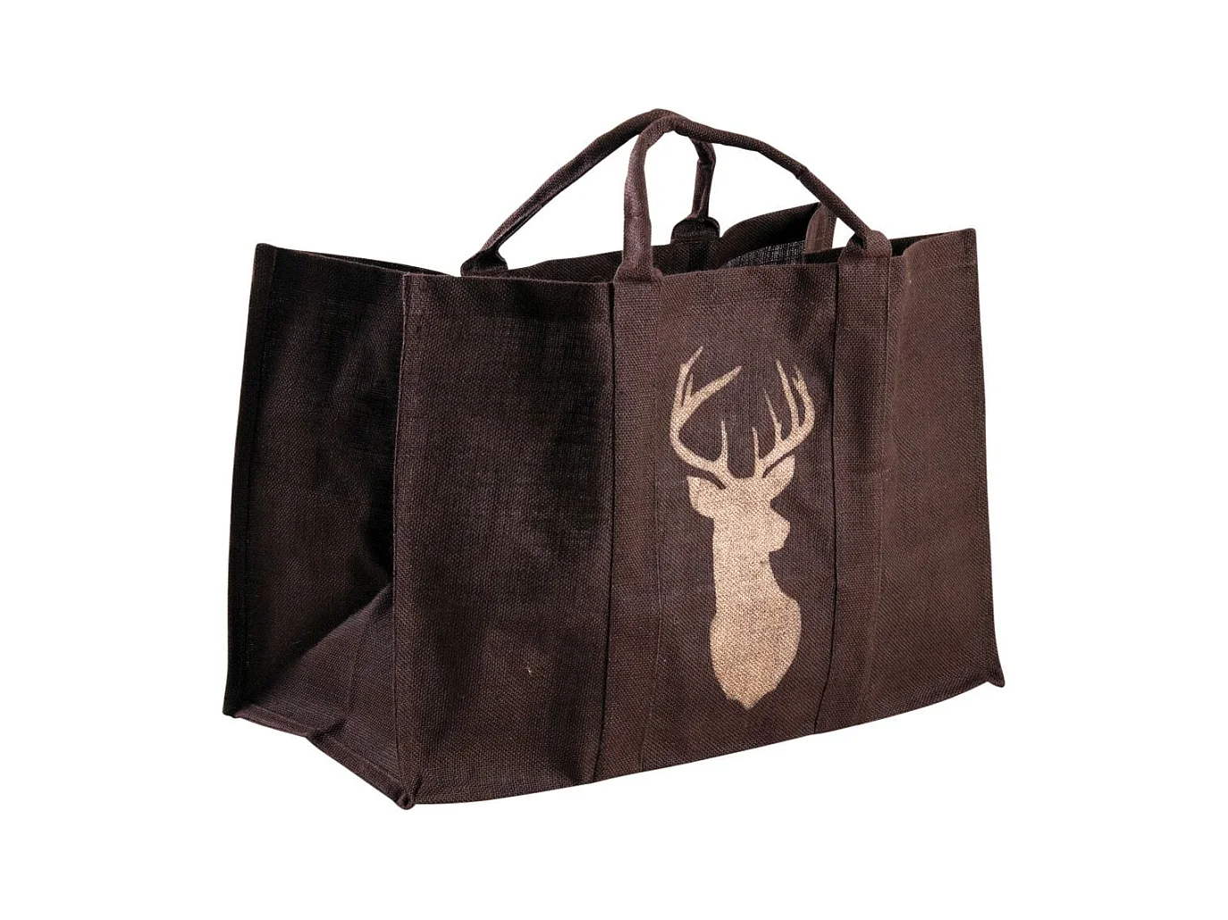 Sac à bûches cerf marron
