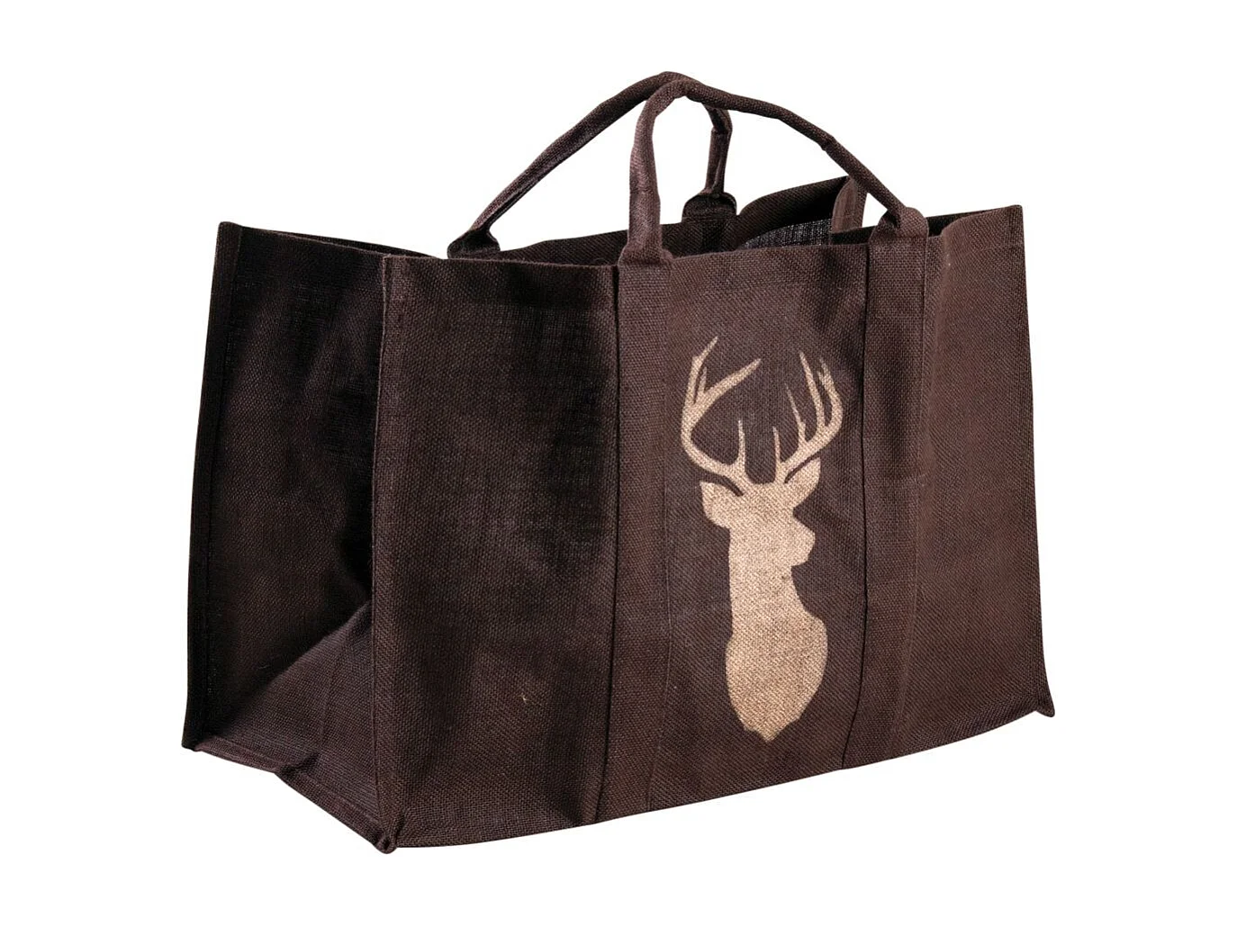 Sac à bûches cerf marron