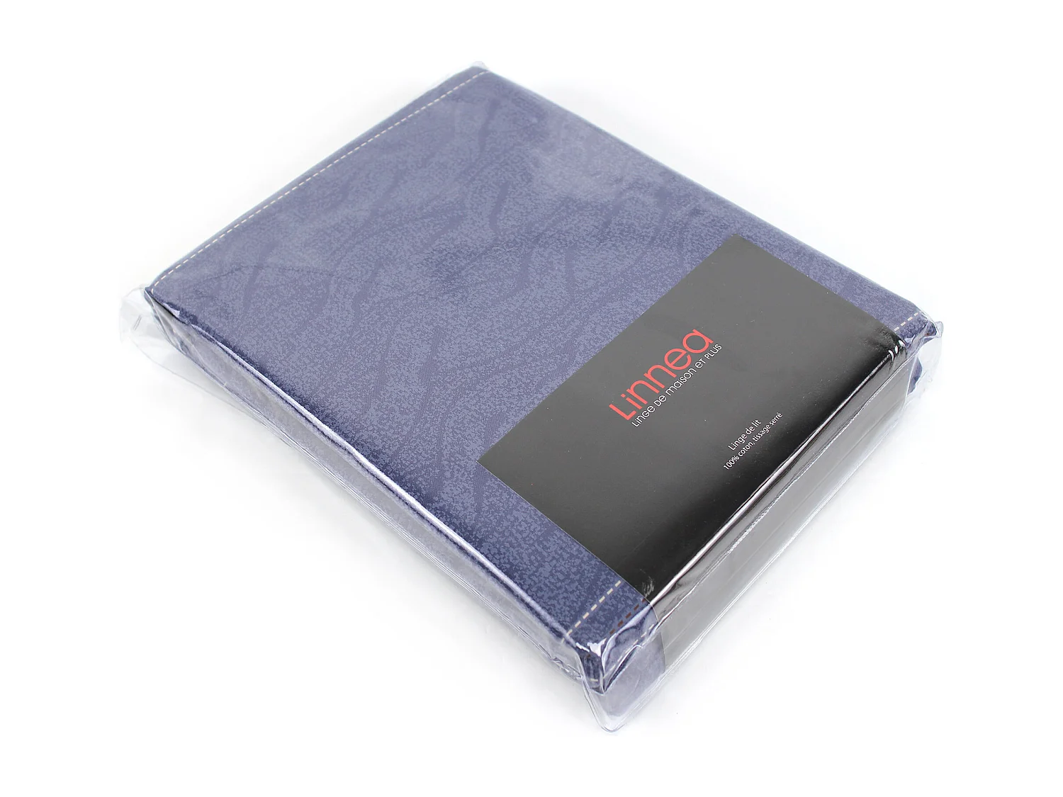 Parure de lit 240x220 cm Satin de coton VENDOME Bleu foncé