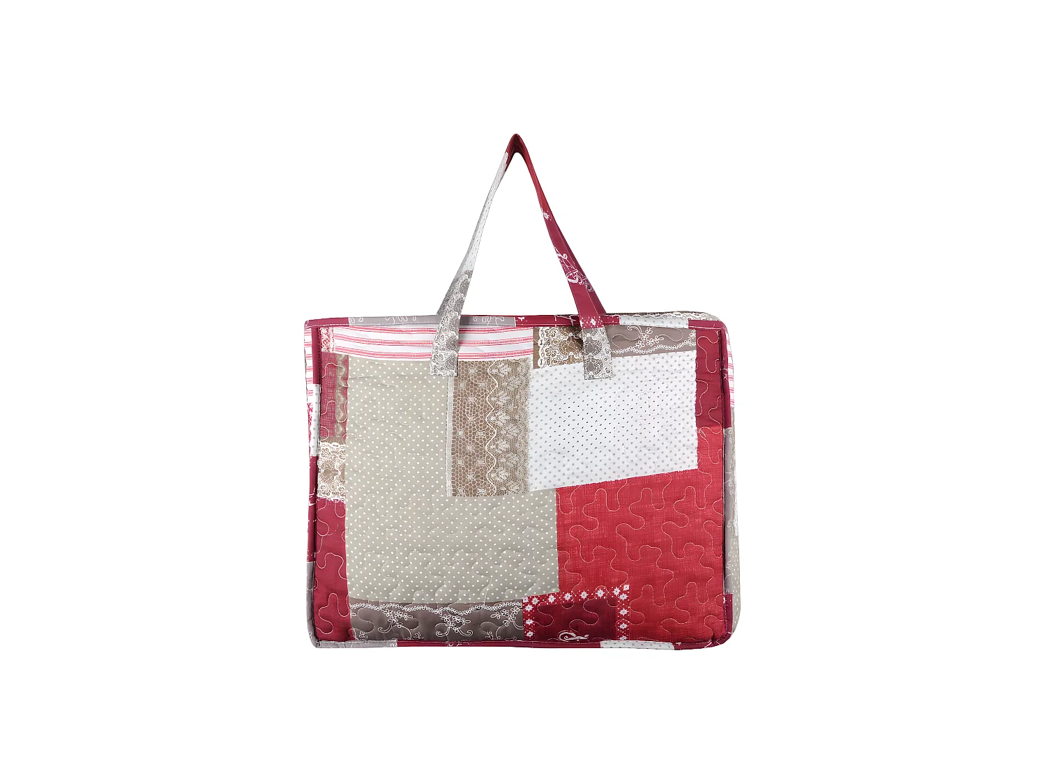 Couvre lit double face 240 x 220 cm et 2 taies 65 x 65 cm Arkansas rouge