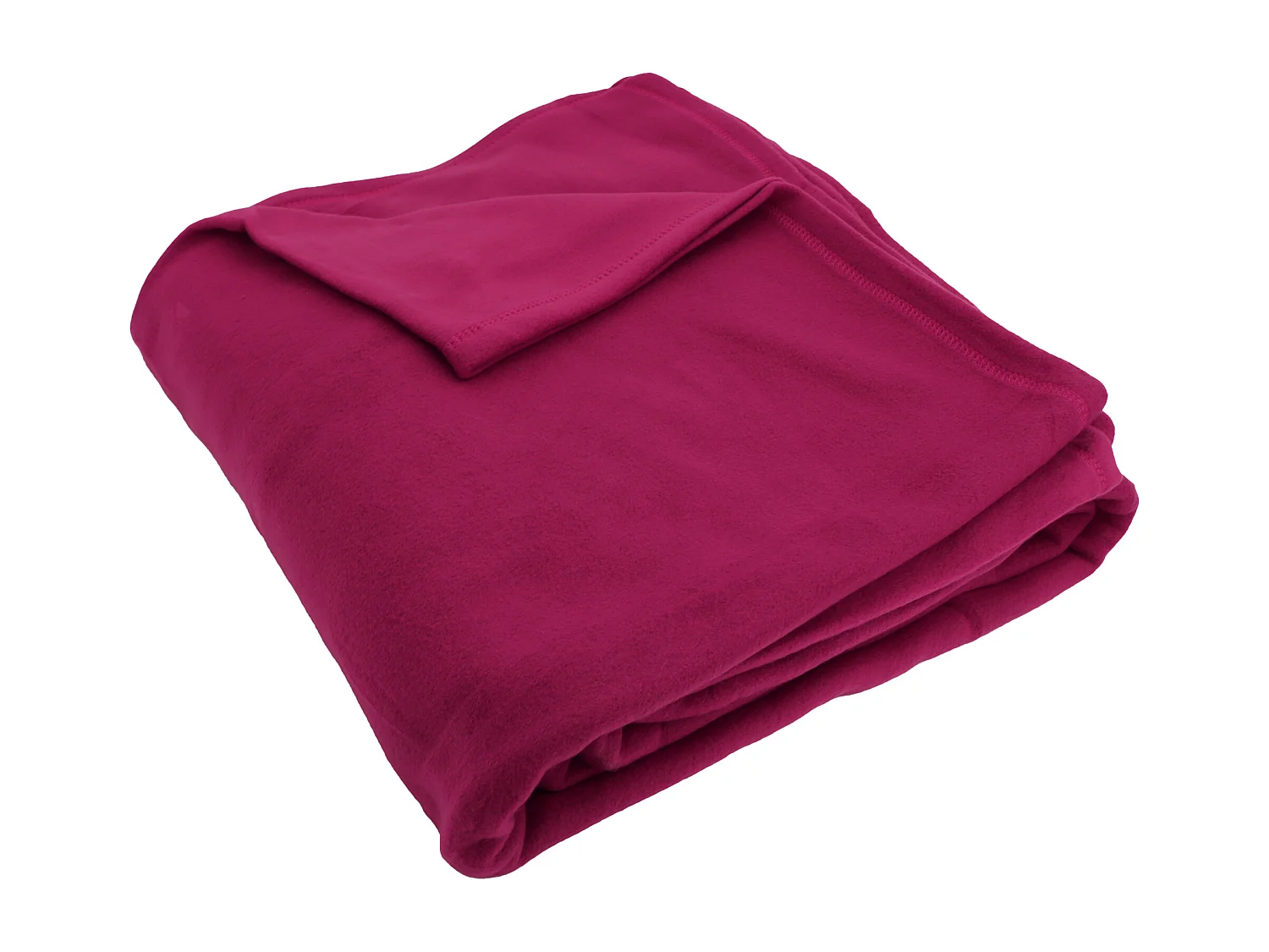 Couverture polaire 220x240 cm Isba violet Prune 100% Polyester 320 g/m2 traité non-feu