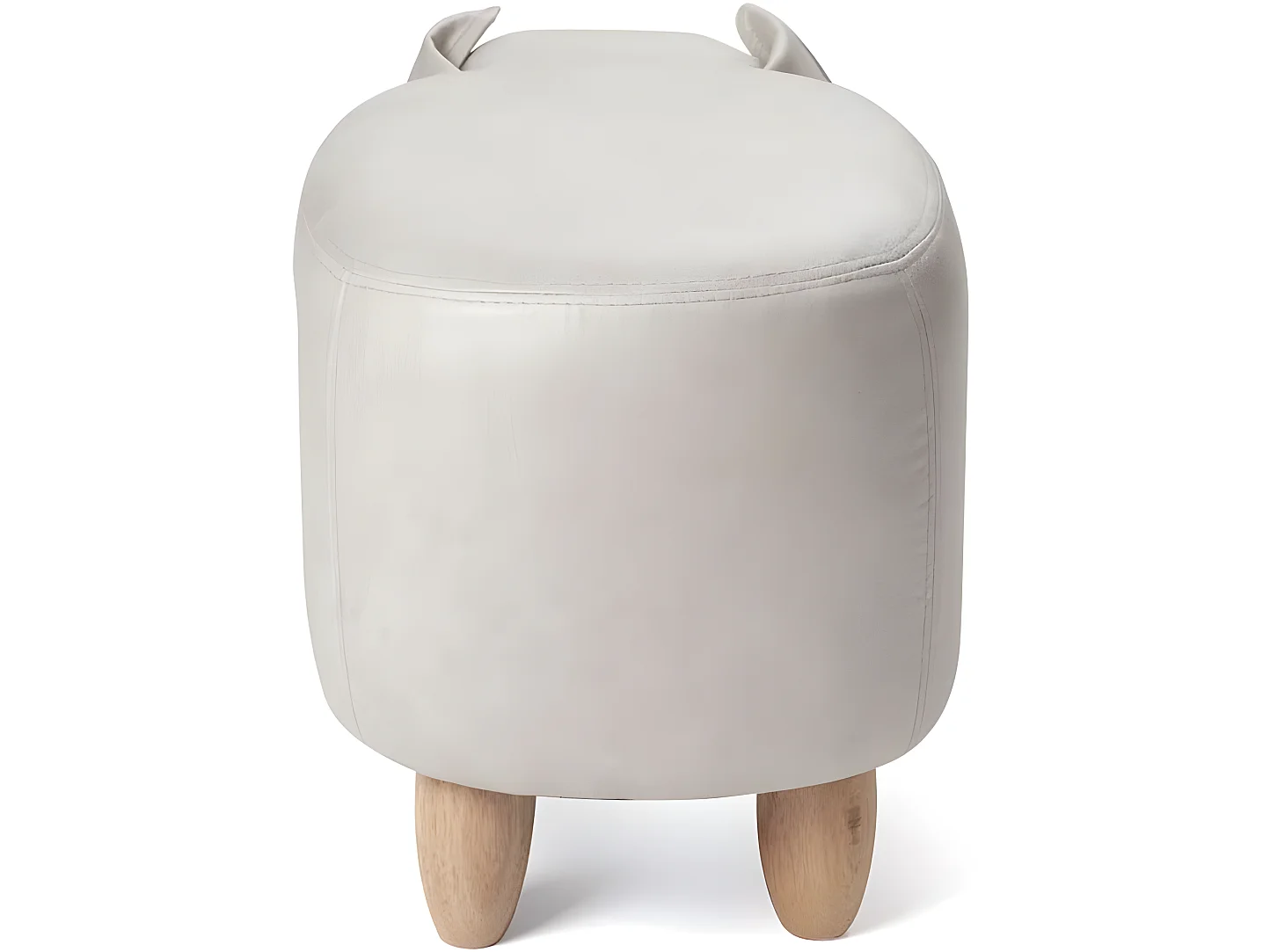 Tabouret pouf enfant éléphant CLINT (Beige)