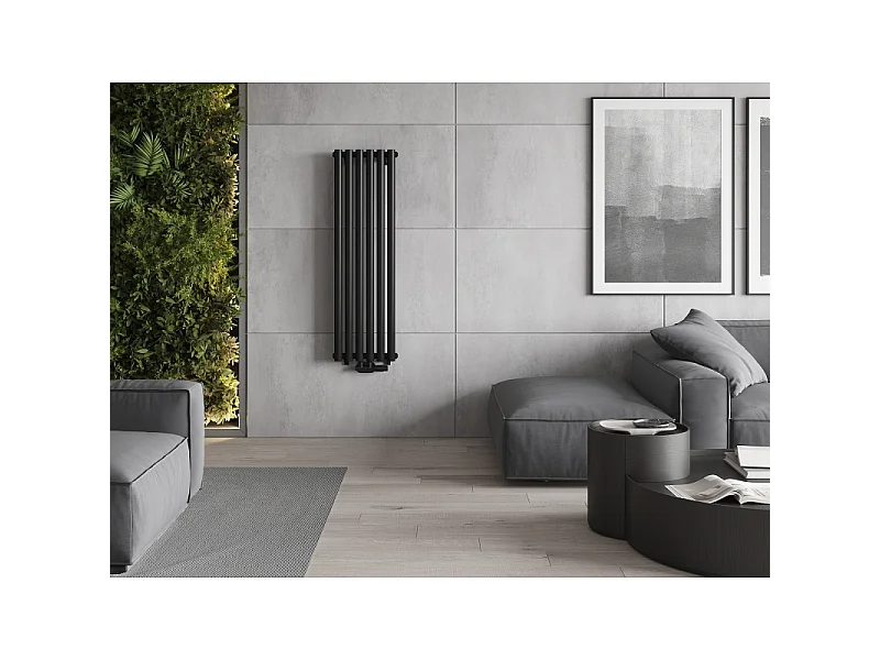 Mexen Nevada dekorativ radiator 1200 x 360 mm, 483 W, sort - W201-1200-360-00-70