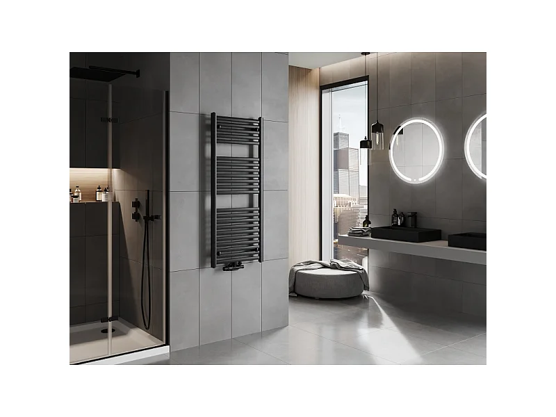 Mexen Hades radiador de casa de banho 1200 x 500 mm, 570 W, preto - W104-1200-500-00-70