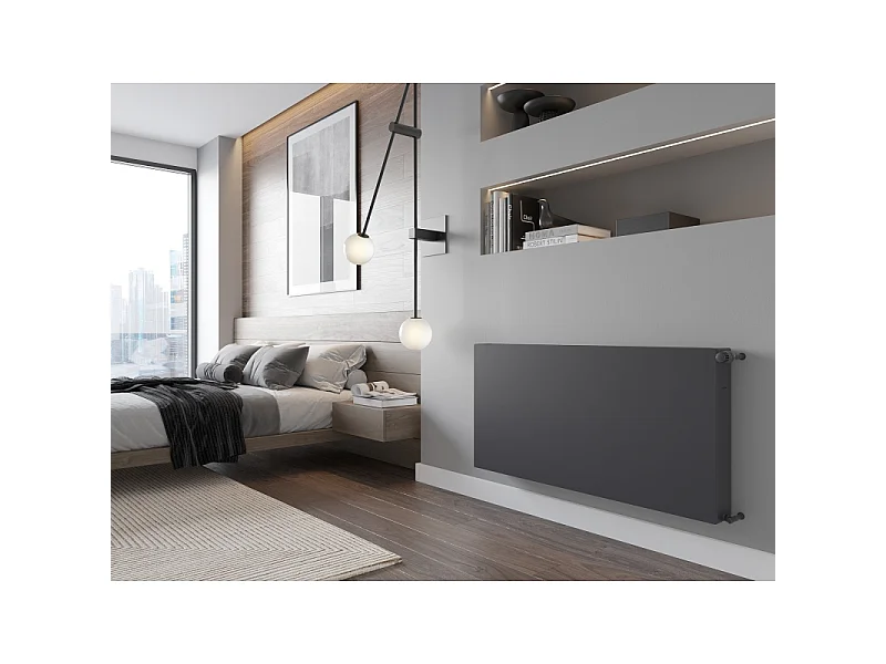 Mexen Flat CF22 panel radiator 500 x 1000 mm, side connection, 1364 W, anthracite - W422F-050-100-66