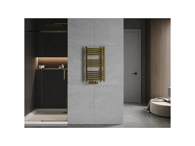 Mexen Ares radiador de casa de banho 700 x 400 mm, 189 W, dourado - W102-0700-400-00-50