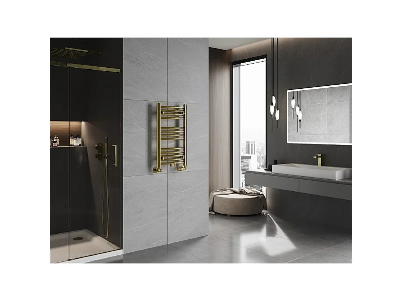 Mexen Ares radiador de casa de banho 700 x 400 mm, 189 W, dourado - W102-0700-400-00-50