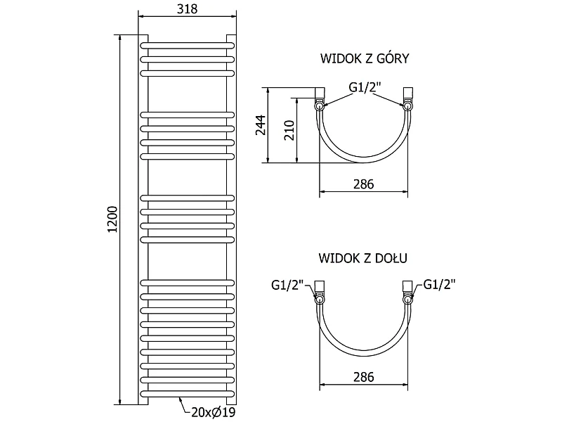 Mexen Eros radiateur électrique 1200 x 318 mm, 300 W, chrome - W112-1200-318-2300-01