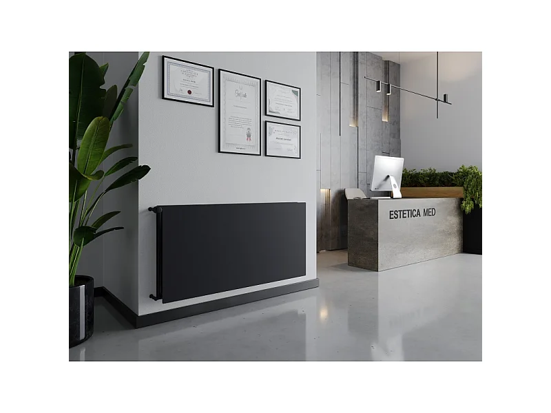 Mexen CHF20 Hygiene Flat ploščati radiator 600 x 400 mm, stranski priključek, 401 W, antracit - W420HF-060-040-66