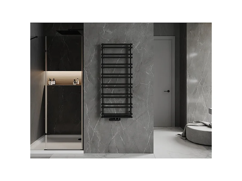 Mexen Saturn radiador de casa de banho 1200 x 500 mm, 409 W, preto - W108-1200-500-00-70
