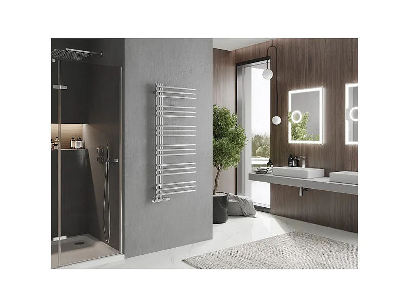 Mexen Neptun dekorativt badeværelsesradiator 1200 x 500 mm, 360 W, krom - W101-1200-500-00-01