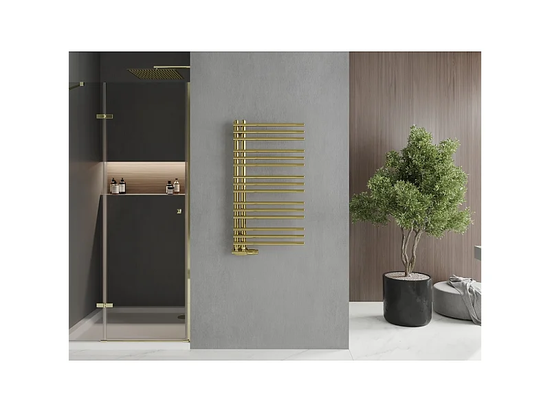 Mexen Neptun radiateur de salle de bain décoratif 900 x 500 mm, 291 W, doré - W101-0900-500-00-50