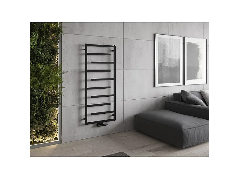 Mexen Orlando decoratieve radiator 1380 x 600 mm, 445 W, zwart - W207-1380-600-00-70