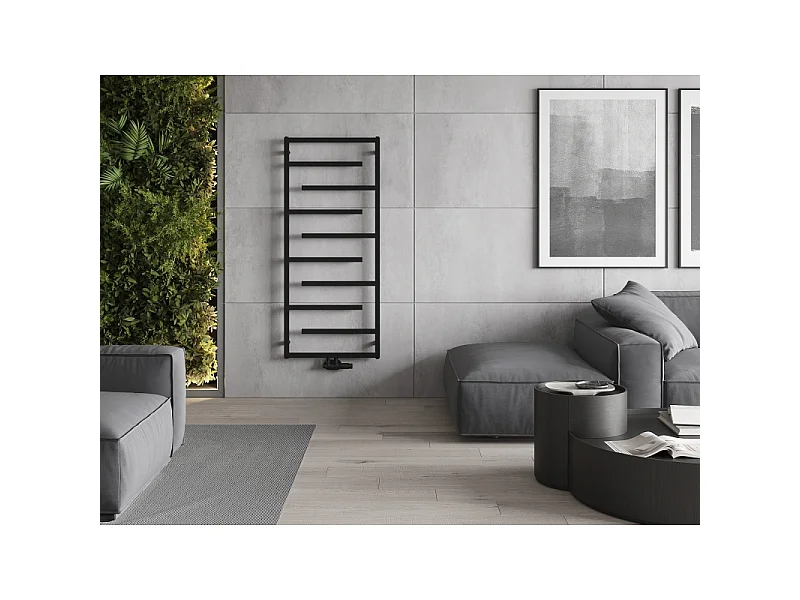 Mexen Orlando decoratieve radiator 1380 x 600 mm, 445 W, zwart - W207-1380-600-00-70