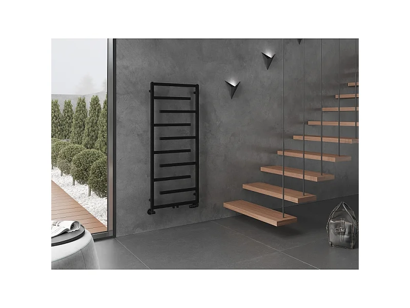 Mexen Orlando decoratieve radiator 1380 x 600 mm, 445 W, zwart - W207-1380-600-00-70