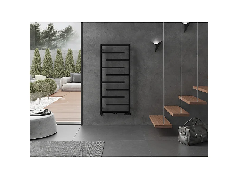 Mexen Orlando decoratieve radiator 1380 x 600 mm, 445 W, zwart - W207-1380-600-00-70