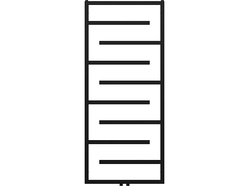 Mexen Orlando decoratieve radiator 1380 x 600 mm, 445 W, zwart - W207-1380-600-00-70