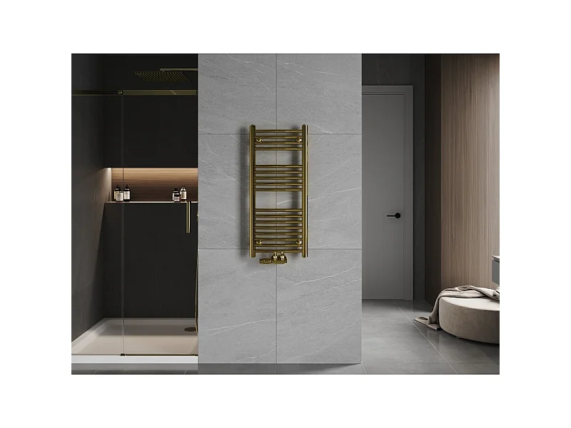 Mexen Ares radiador de casa de banho 900 x 400 mm, 246 W, dourado - W102-0900-400-00-50
