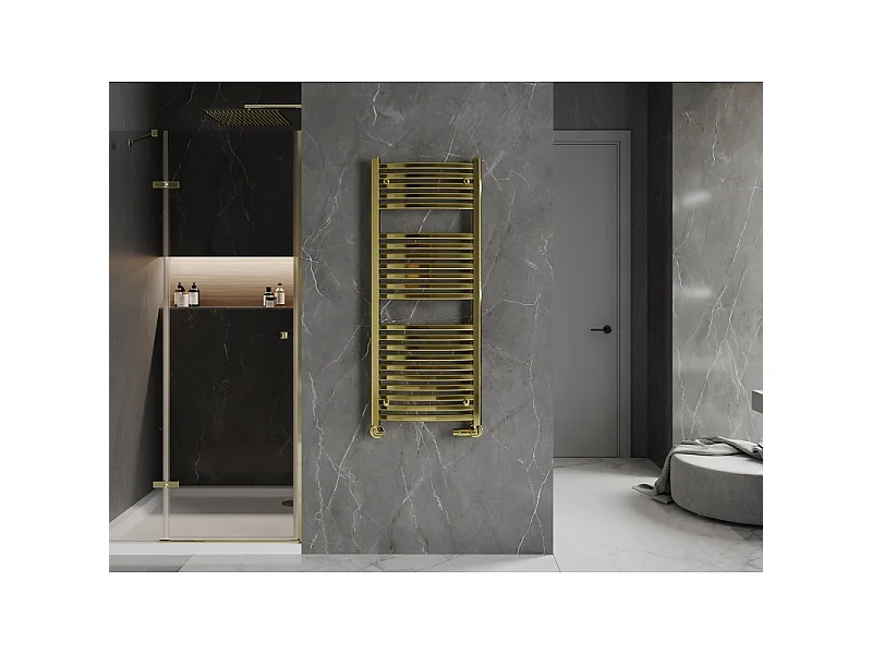 Mexen Helios radiador de casa de banho 1200 x 500 mm, 448 W, dourado - W103-1200-500-00-50