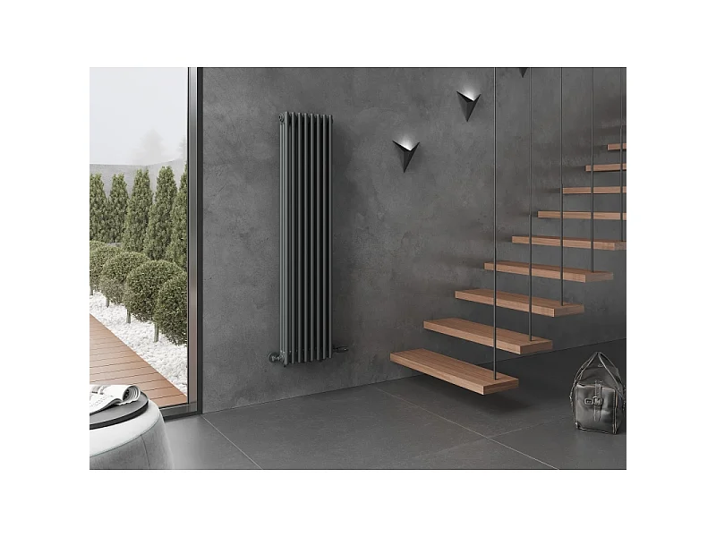Mexen Denver decoratieve radiator 1600 x 378 mm, 1487 W, antraciet - W215-1600-378-00-66