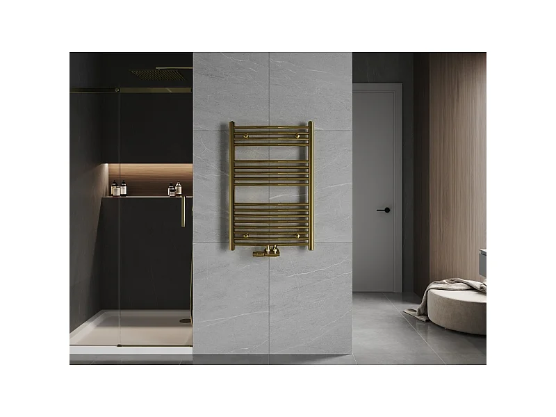 Mexen Ares radiador de casa de banho 900 x 600 mm, 342 W, dourado - W102-0900-600-00-50