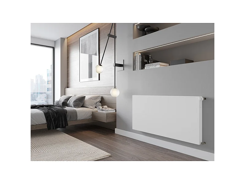 Mexen Flat CF21 panel radiator 400 x 1800 mm, side connection, 1428 W, white - W421F-040-180-00