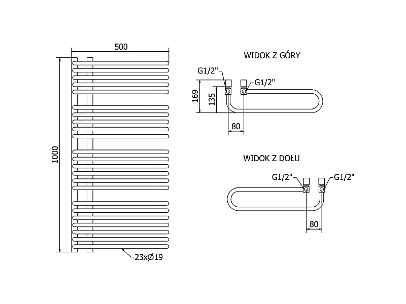 Mexen Amor radiateur électrique 1000 x 500 mm, 900 W, noir - W120-1000-500-2900-70