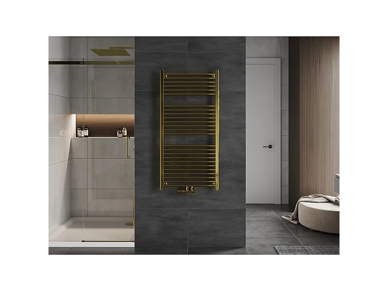 Mexen Mars radiador de casa de banho 1200 x 600 mm, 487 W, dourado - W110-1200-600-00-50