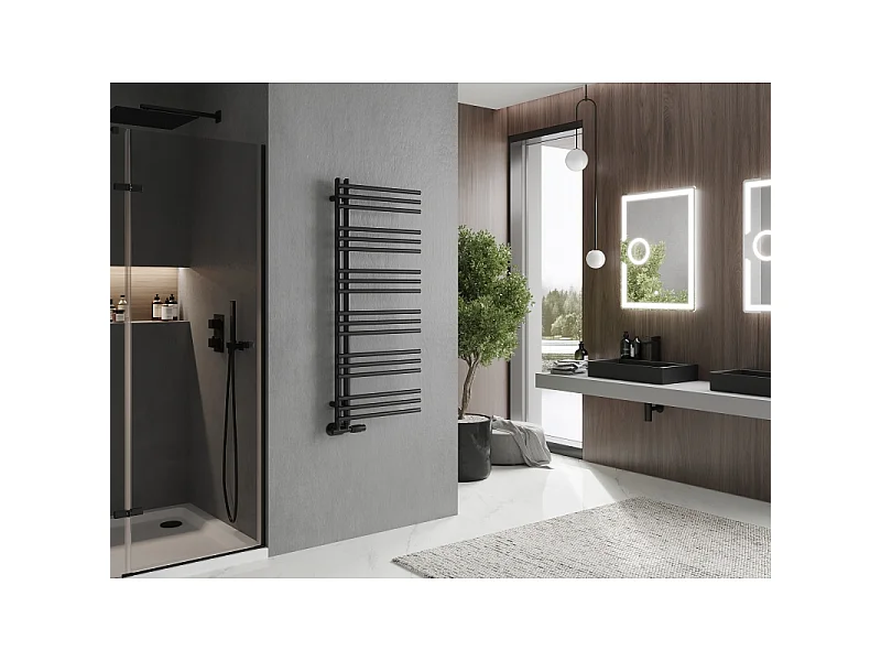 Mexen Neptun radiateur de salle de bain décoratif 1200 x 500 mm, 456 W, noir - W101-1200-500-00-70