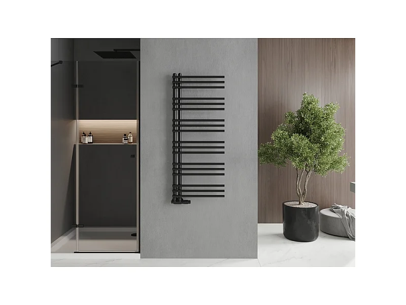 Mexen Neptun radiateur de salle de bain décoratif 1200 x 500 mm, 456 W, noir - W101-1200-500-00-70