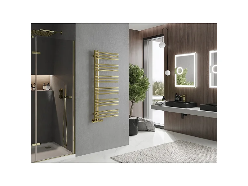 Mexen Neptun dekorativni kopalniški radiator 1200 x 500 mm, 360 W, zlat - W101-1200-500-00-50