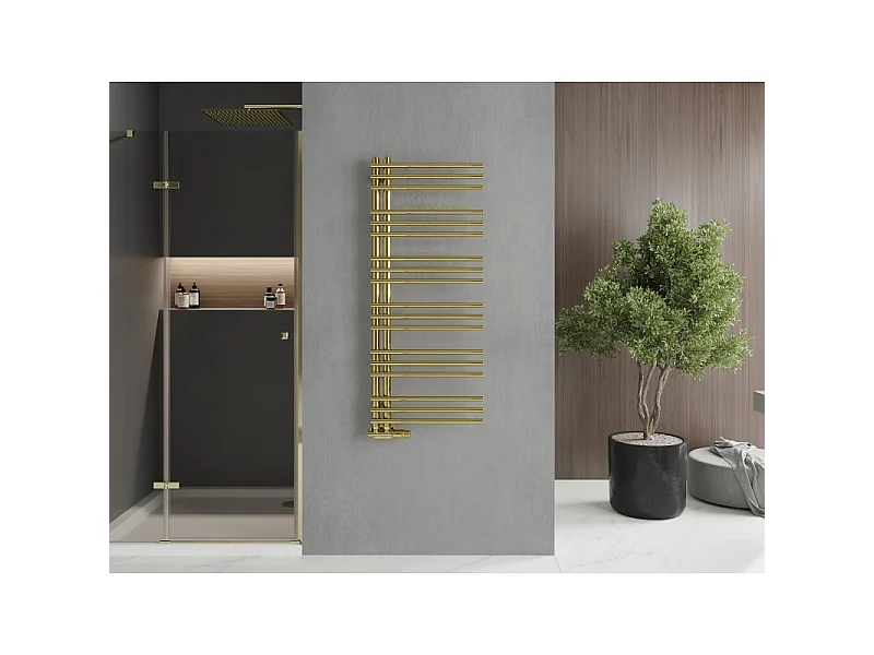 Mexen Neptun dekorativni kopalniški radiator 1200 x 500 mm, 360 W, zlat - W101-1200-500-00-50
