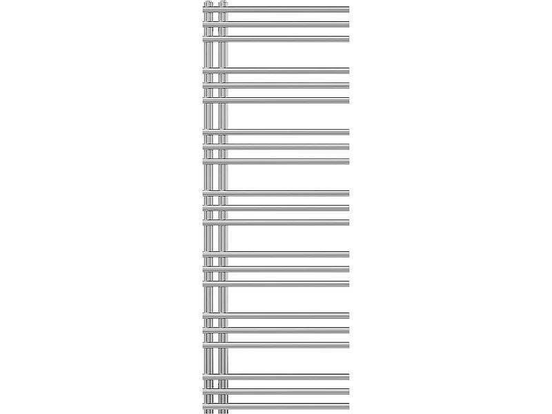 Mexen Neptun radiateur de salle de bain décoratif 1400 x 500 mm, 420 W, chromé - W101-1400-500-00-01