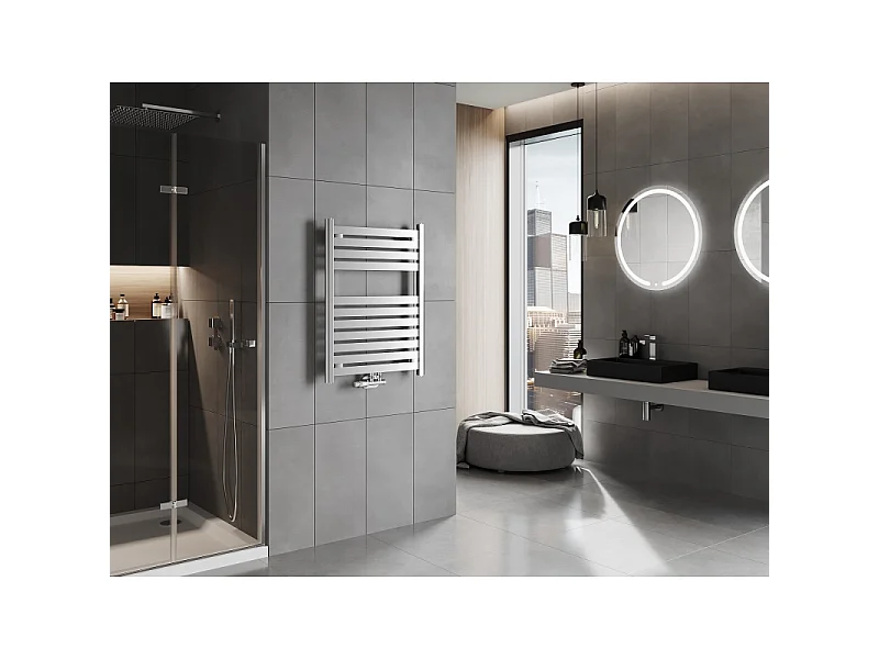 Mexen Uran radiador de casa de banho 800 x 600 mm, 336 W, cromado - W105-0800-600-00-01