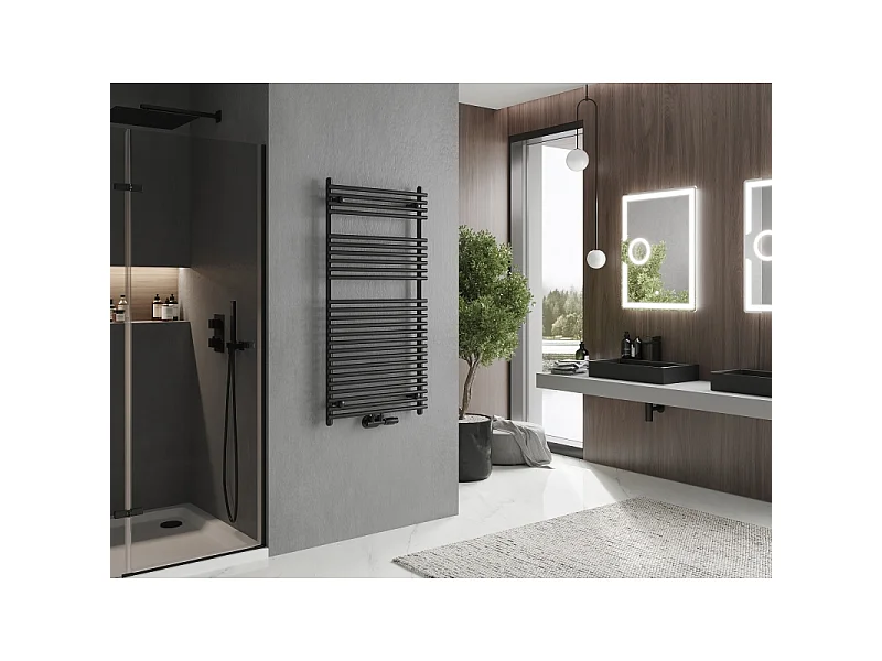 Mexen Sol radiador de casa de banho 1200 x 600 mm, 658 W, preto - W125-1200-600-00-70