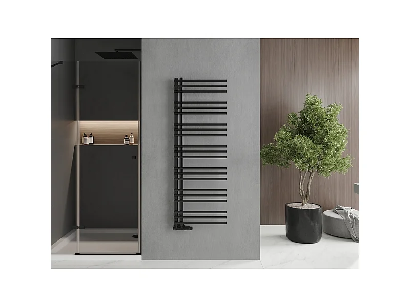 Mexen Neptun radiateur décoratif de salle de bain 1400 x 500 mm, 532 W, noir - W101-1400-500-00-70