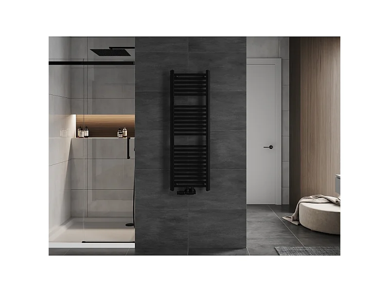 Mexen Mars radiador de casa de banho 1200 x 400 mm, 439 W, preto - W110-1200-400-00-70