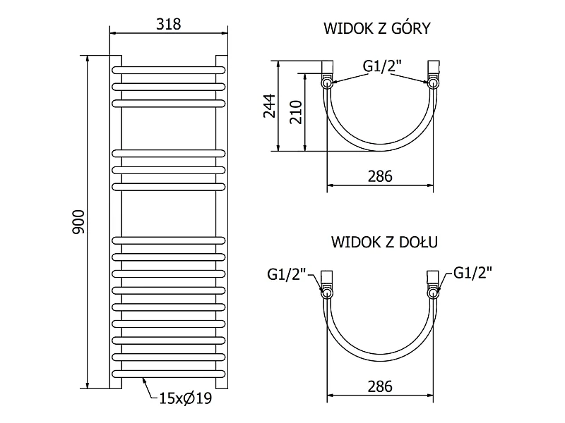 Mexen Eros radiateur électrique 900 x 318 mm, 300 W, blanc - W112-0900-318-2300-20