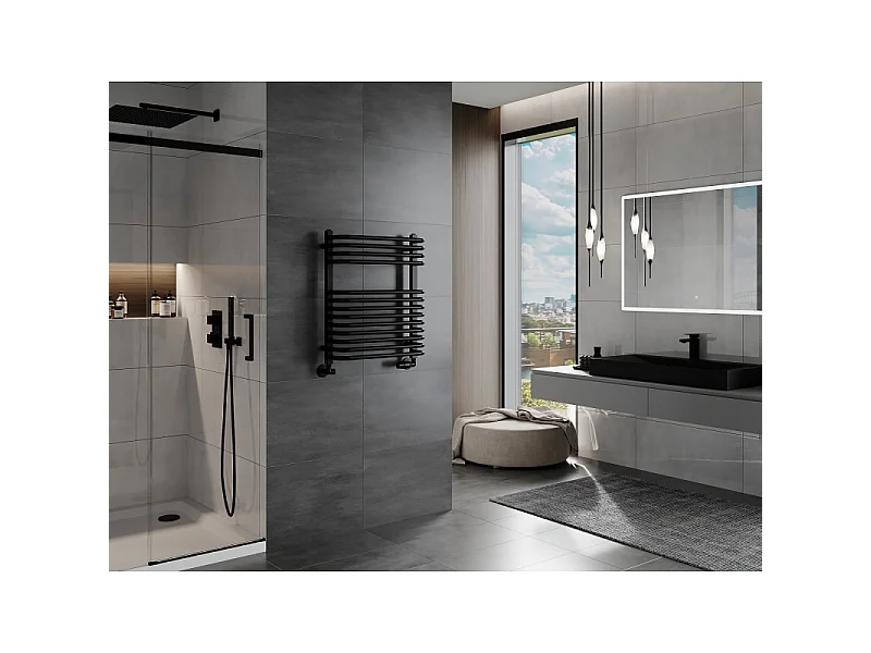Mexen Apollo badeværelsesradiator 660 x 550 mm, 386 W, sort - W117-0660-550-00-70