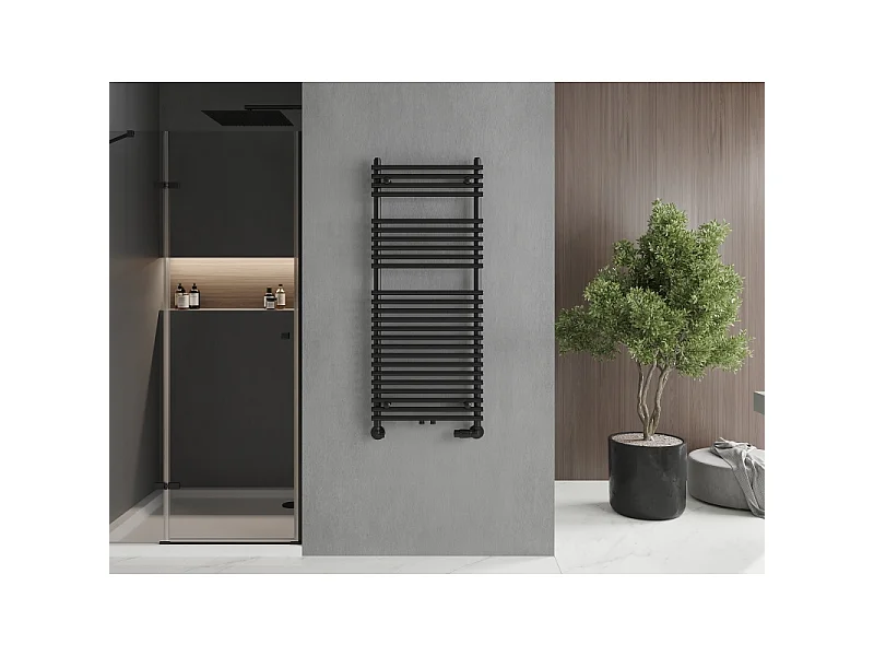 Mexen Sol radiador de casa de banho 1200 x 500 mm, 569 W, preto - W125-1200-500-00-70