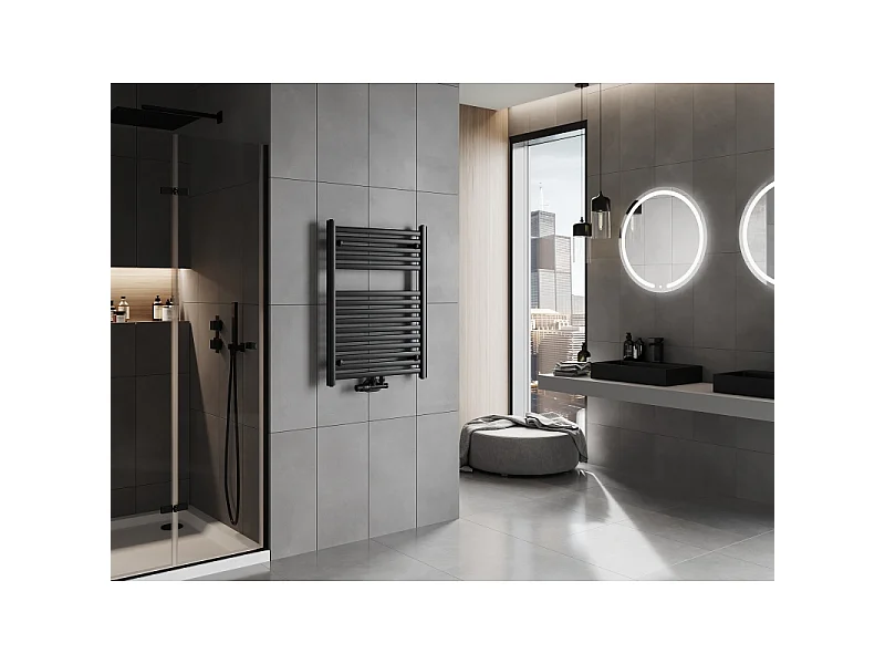 Mexen Hades radiador de casa de banho 800 x 600 mm, 452 W, preto - W104-0800-600-00-70