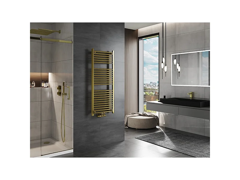 Mexen Mars radiador de casa de banho 1200 x 500 mm, 417 W, dourado - W110-1200-500-00-50