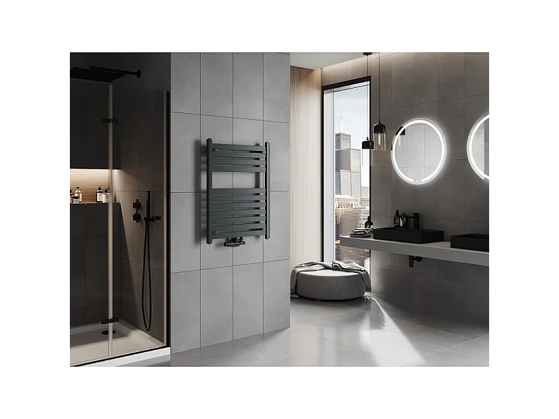 Mexen Uran radiador de casa de banho 800 x 600 mm, 425 W, antracite - W105-0800-600-00-66