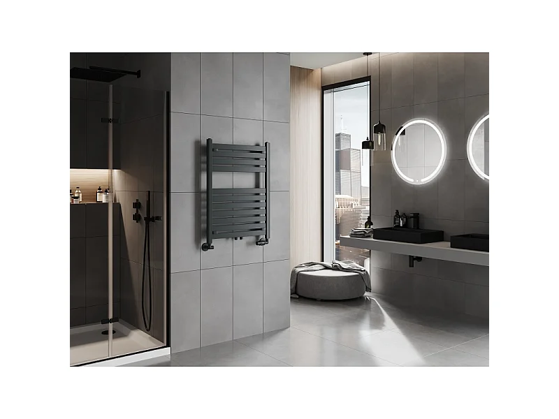 Mexen Uran radiador de casa de banho 800 x 600 mm, 425 W, antracite - W105-0800-600-00-66