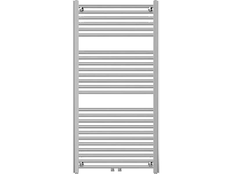 Mexen Mars radiador de casa de banho 1200 x 600 mm, 487 W, cromado - W110-1200-600-00-01